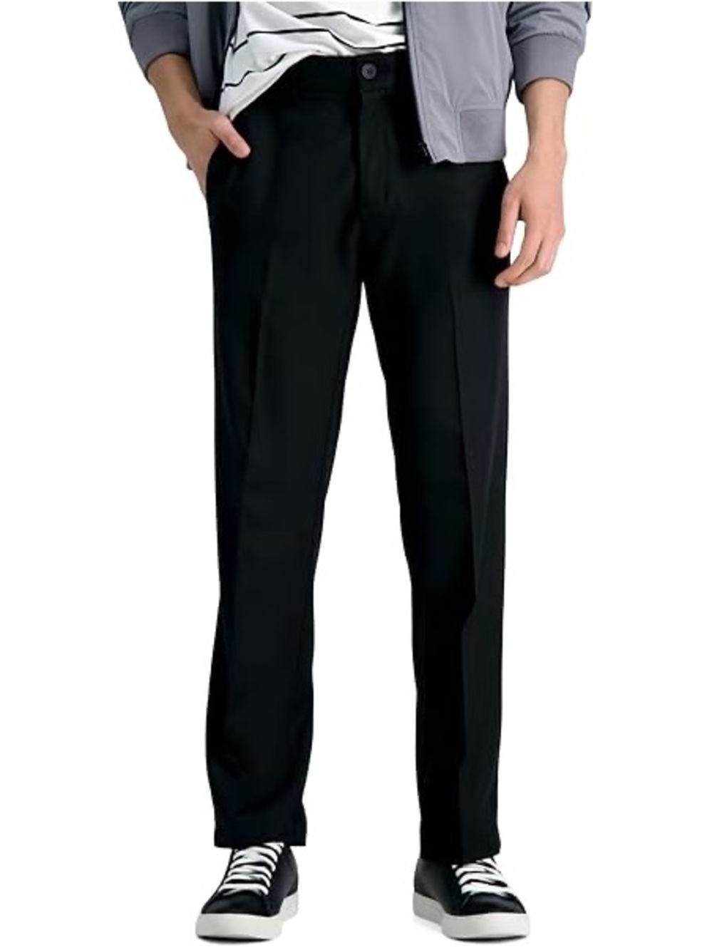 Express Men's Black Straight Dress Pants Sz 30x30 Flat Front